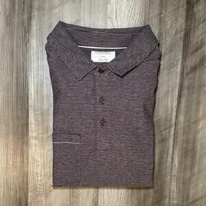 Linksoul Tempus Fugit Luxury Cotton Striped Pocket Golf Polo - 2XL
